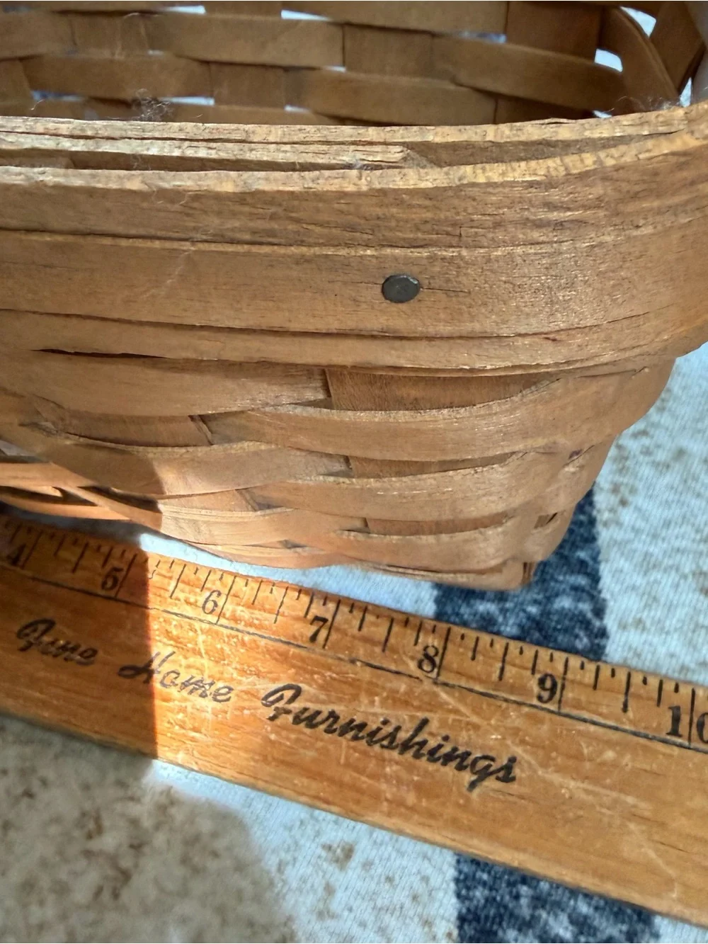 Longaberger Farmhouse Wooden Handmade Woven Basket Dresden